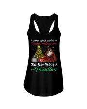 Christmas Alone - Papillon 2 Ladies Flowy Tank tile