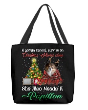 Christmas Alone - Papillon 2 All-Over Tote tile