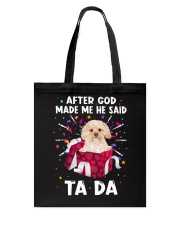 God Said - GOLD Morkie Tote Bag tile
