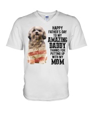 Father Day - Shih Tzu V-Neck T-Shirt tile