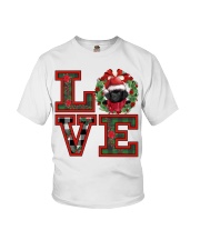 Christmas Love - BLACK Toy Poodle Youth T-Shirt tile