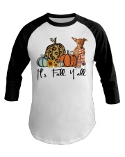 Fall Pumpkin Miniature Pinscher Baseball Tee tile