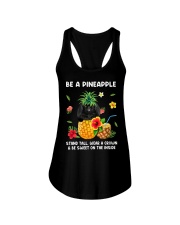 Pineapple - BLACK Pekingese Ladies Flowy Tank tile