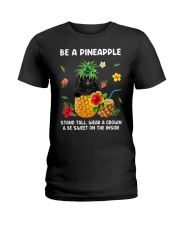 Pineapple - BLACK Pekingese Ladies T-Shirt tile