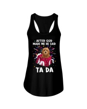 God Said - RED Goldendoodle Ladies Flowy Tank tile