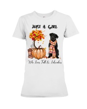 Girl Love Fall And - labrador 5 Premium Fit Ladies Tee tile