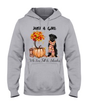 Girl Love Fall And - labrador 5 Hooded Sweatshirt front