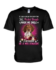 Millionaire - Pocket Beagle V-Neck T-Shirt tile