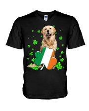 Patrick Leaves - Golden Retriever 2 V-Neck T-Shirt tile