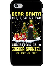 Dear Santa - BLACK Cocker Spaniel Phone Case tile