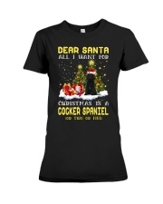 Dear Santa - BLACK Cocker Spaniel Premium Fit Ladies Tee tile