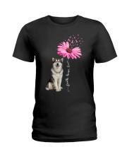 Daisy Ribbon - Alaskan Malamute Ladies T-Shirt tile