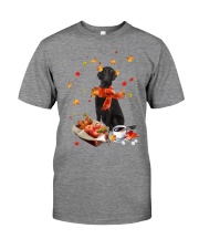 Autumn Leaves BLACK Flat Coated Retriever Premium Fit Mens Tee tile