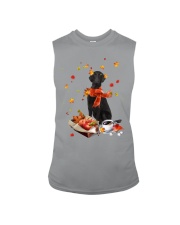 Autumn Leaves BLACK Flat Coated Retriever Sleeveless Tee tile