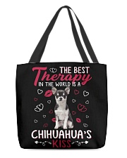 Best Therapy - BLACK Chihuahua All-Over Tote tile