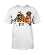 Fall Pumpkin CHOCOLATE labrador Premium Fit Mens Tee tile