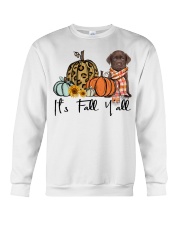 Fall Pumpkin CHOCOLATE labrador Crewneck Sweatshirt tile