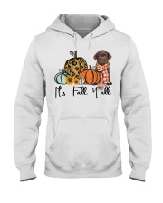 Fall Pumpkin CHOCOLATE labrador Hooded Sweatshirt tile