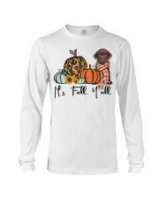 Fall Pumpkin CHOCOLATE labrador Long Sleeve Tee tile