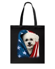 American flag - Bichon Frise Tote Bag tile