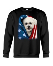 American flag - Bichon Frise Crewneck Sweatshirt tile
