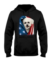 American flag - Bichon Frise Hooded Sweatshirt tile