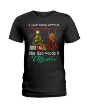 Christmas Alone - Vizsla Ladies T-Shirt tile