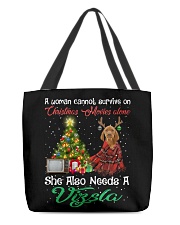 Christmas Alone - Vizsla All-Over Tote tile