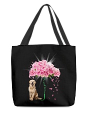 Pink Umbrella - Golden Retriever 2 All-Over Tote tile
