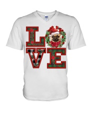 Christmas Love - Chug Dog V-Neck T-Shirt tile