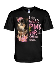 For Someone - LONG HAIRED Chihuahua V-Neck T-Shirt tile