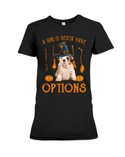 Options - old english bulldog 1 Premium Fit Ladies Tee tile