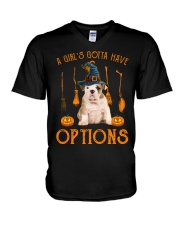 Options - old english bulldog 1 V-Neck T-Shirt tile