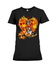 Autumn Leaf - Blue Nose Pitbull Premium Fit Ladies Tee tile