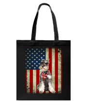 Miniature Schnauzer - American Flag Tote Bag tile