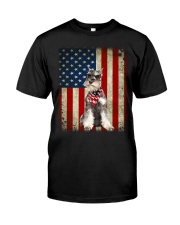 Miniature Schnauzer - American Flag Premium Fit Mens Tee tile
