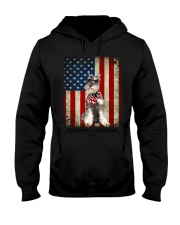 Miniature Schnauzer - American Flag Hooded Sweatshirt tile