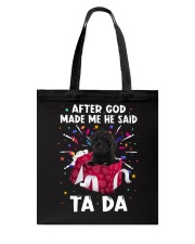 God Said - BLACK Labradoodle Tote Bag tile