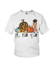 Fall Pumpkin English Mastiff Youth T-Shirt tile