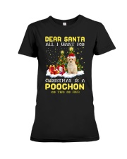 Dear Santa - Poochon Premium Fit Ladies Tee tile