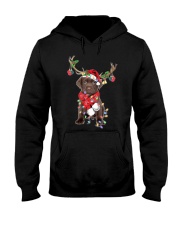Reindeer - Chocolate Labrador Hooded Sweatshirt tile