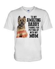 Amazing Daddy - Cairn Terrier V-Neck T-Shirt tile