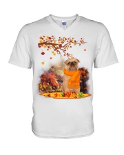 Fall Leaf - Brussels Griffon 2 V-Neck T-Shirt tile