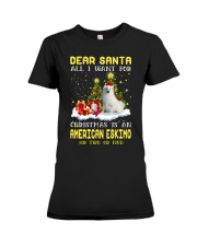 Dear Santa - American Eskimo Premium Fit Ladies Tee tile