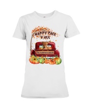 Pumpkin House - RED Miniature Pinscher Premium Fit Ladies Tee tile