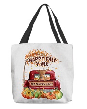 Pumpkin House - RED Miniature Pinscher All-Over Tote tile