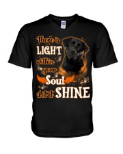 Shine - BLACK Labrador 1 V-Neck T-Shirt tile