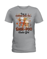 Pumpkin Kinda - Shih-Poo Ladies T-Shirt tile