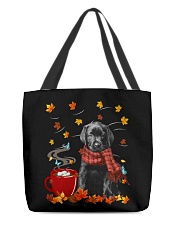 Hot Chocolate - BLACK Labrador Pup All-Over Tote tile