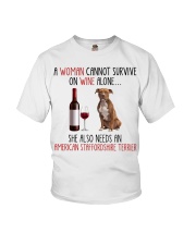 She Also Needs American Staffordshire Terrier Dog Youth T-Shirt tile